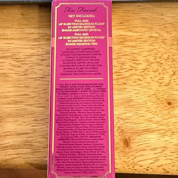 Too Faced Lip Injection Maximum Plump Duo - Hot Pink & Clear - Picture 2 of 4